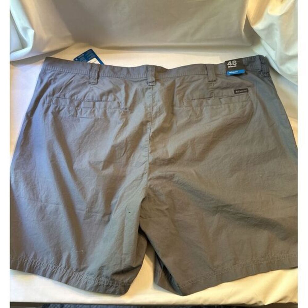 COLUMBIA Mens BottomsCasual Lightweight Regular Fit Cotton Gray Shorts Sz 48 NWT - Picture 6 of 10
